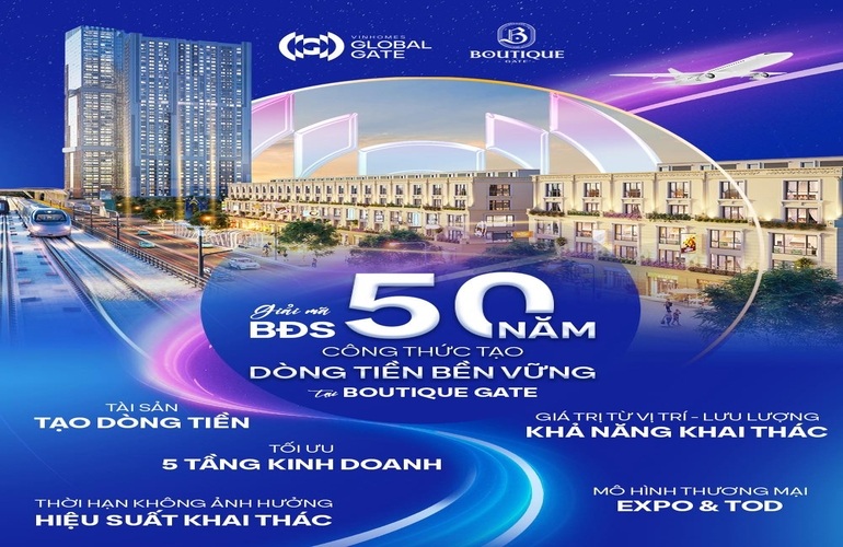 GIẢI MÃ BĐS 50 NĂM: CÔNG THỨC DÒNG TIỀN BỀN VỮNG TẠI BOUTIQUE GATE